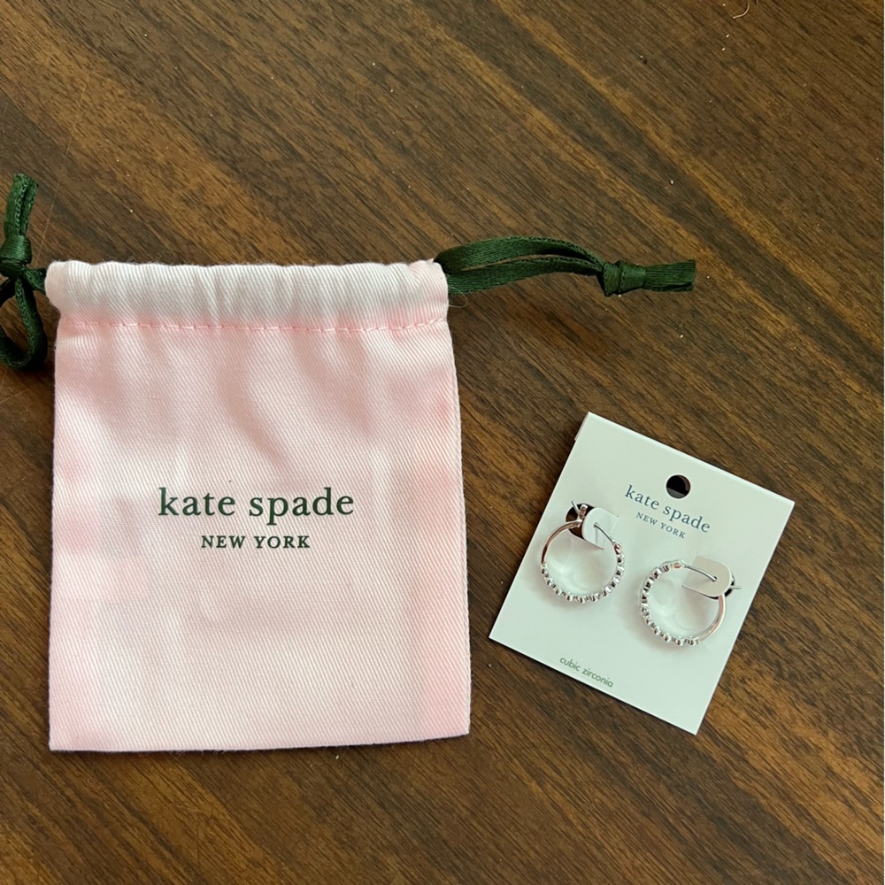 Kate spade cubic zirconia hoops.